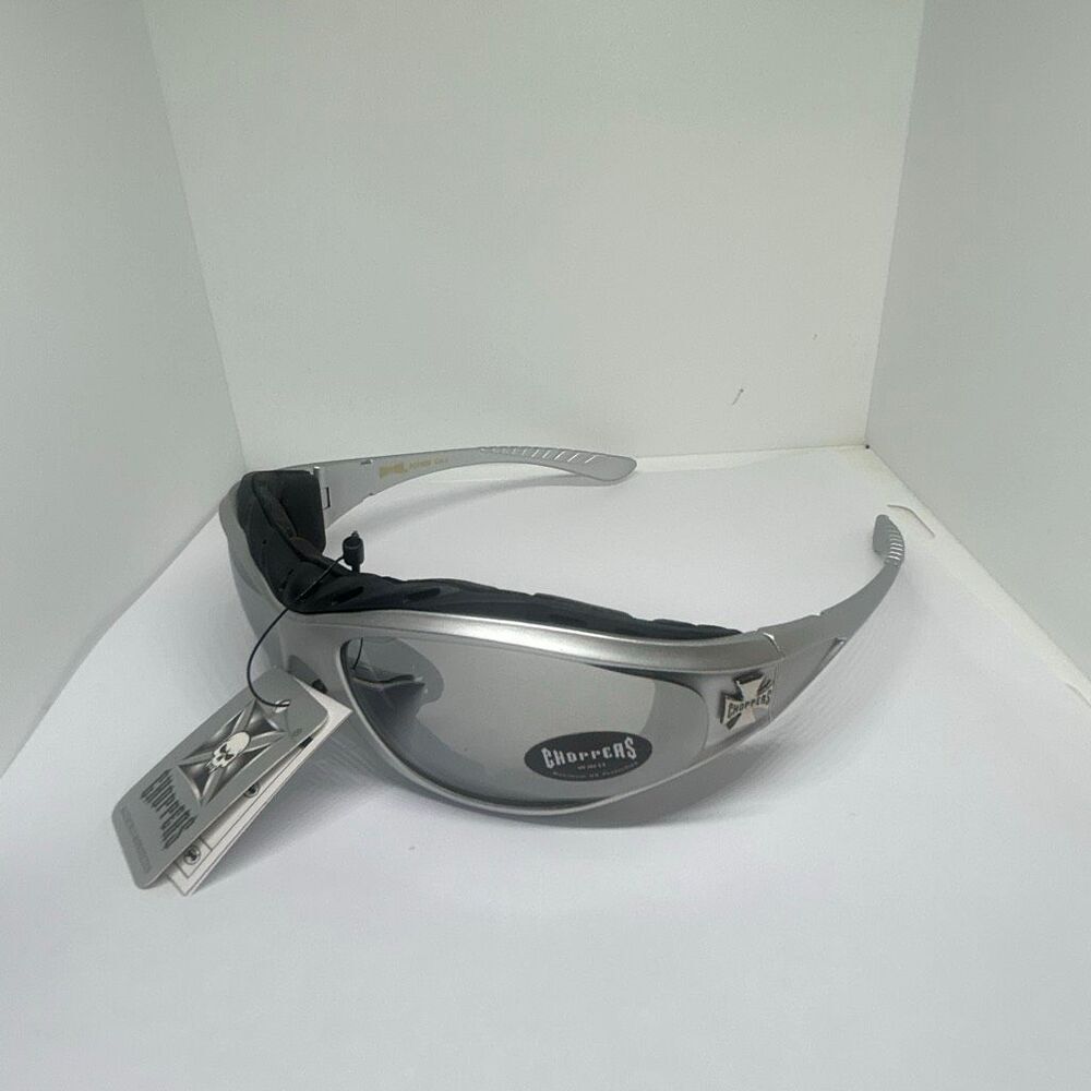 Choppers Mirrored Wrap Around Sunglasses Foam Lined UV400 Protection